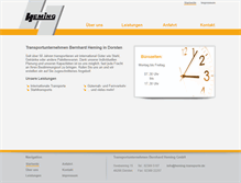 Tablet Screenshot of heming-transporte.de